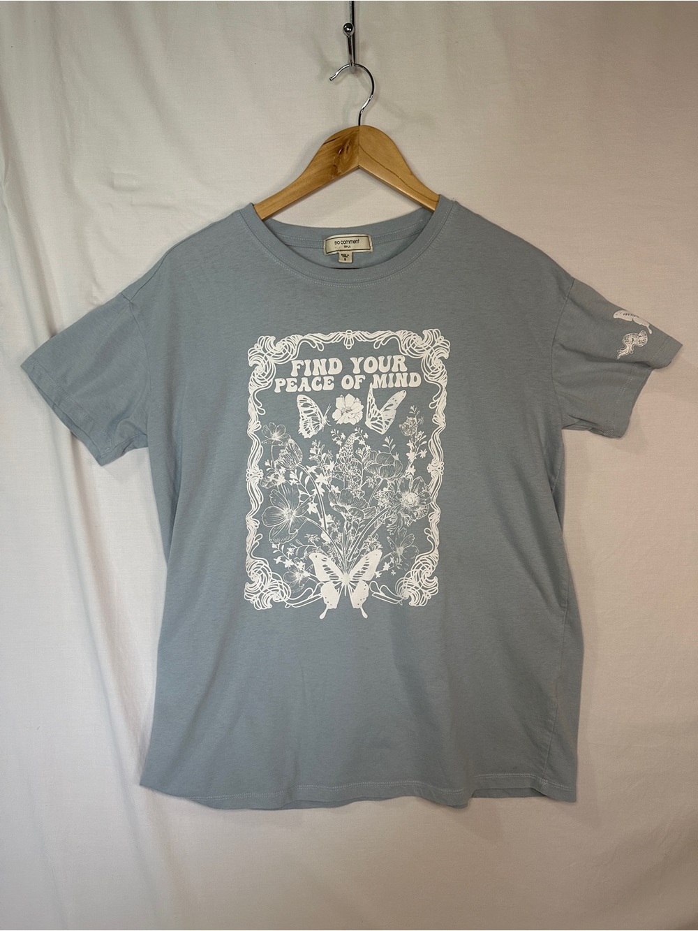 Find Your Peace of Mind Graphic Tee - Light Blue by No Comment